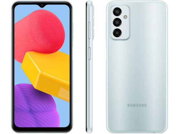 Smartphone Samsung Galaxy M13 128GB Azul 4G – Octa-Core 4GB RAM 6,6” Câm. Tripla + Selfie 8MP – Magazine na Magazine Luiza