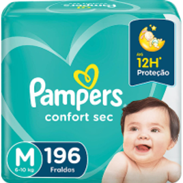 Fralda Pampers Confort Sec M 196 Unidades na Amazon