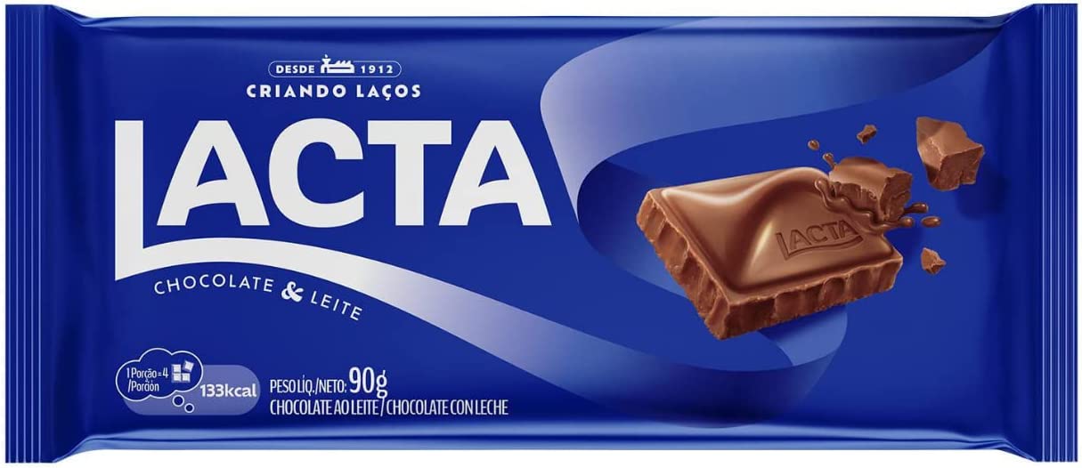 10 Unidades Chocolate ao Leite Lacta – 90g na Amazon