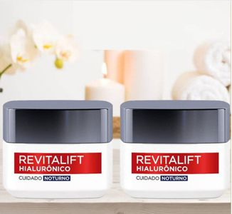 Kit Creme Facial Anti-idade L’Oréal Paris Revitalift Hialurônico Noturno + Diurno FPS 20, 49g na Amazon