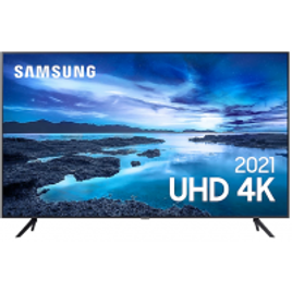 Smart TV LED 43" 4K Samsung 43AU7700 3 HDMI 2 USB Wi-Fi Bluetooth - UN43AU7700GXZD na Mega Mamute