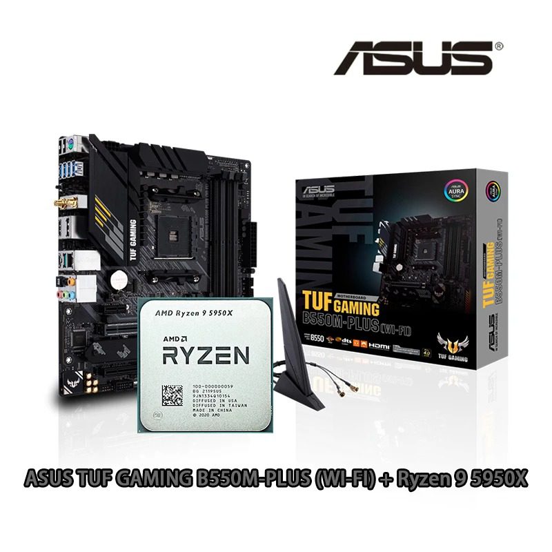 Kit Processador AMD Ryzen 9 5950x + Placa-Mãe Asus TUF Gaming B550M Plus (wi-fi) AM4 na Aliexpress