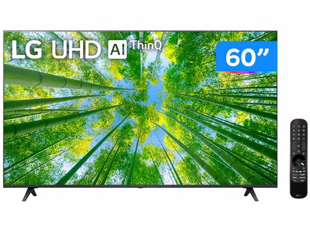 Smart TV 60” 4K LED LG 60UQ8050 AI Processor – Wi-Fi Bluetooth HDR Alexa Google Assistente 3 HDMI – Magazine na Magazine Luiza