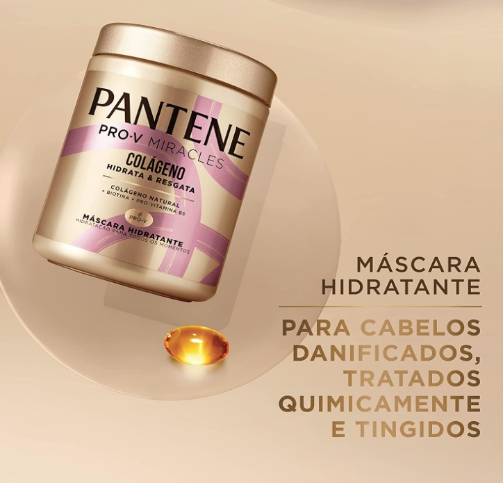 Máscara Hidratante Pantene Colágeno Hidrata e Resgata 550ml, Pantene na Amazon