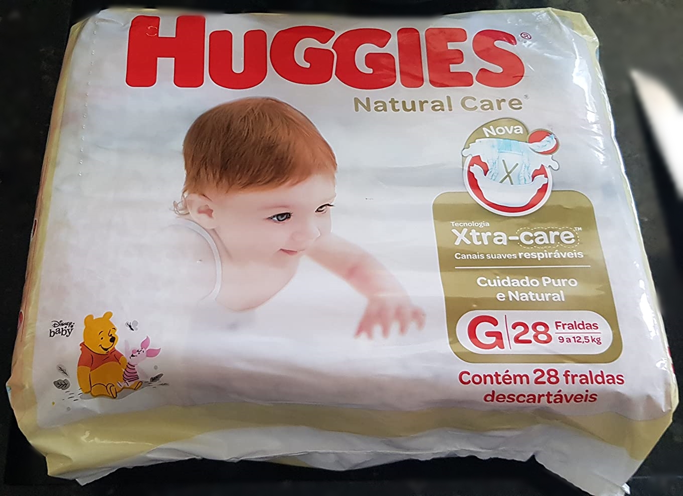 Fralda Huggies NATURAL CARE G 28 unidades na Amazon