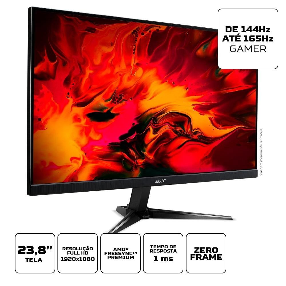 Monitor Gamer Acer Nitro QG241Y 23,8” Full HD – 1ms HDMI FreeSync na Magazine Luiza