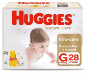 Fralda Huggies NATURAL CARE G 28 unidades na Amazon