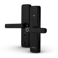 Fechadura Digital KaBuM! Smart 500 - Biometria, Controle Via Aplicativo, Vidro Preto  - KBSG001 na KaBuM!