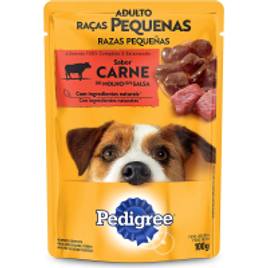 7 Unidades de Ração Úmida Para Cachorros Pedigree Sachê Carne ao Molho Adultos Raças Pequenas 100g na Amazon