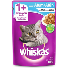7 Unidades de Ração Úmida Para Gatos Whiskas Sachê Atum ao Molho Adultos 85g na Amazon