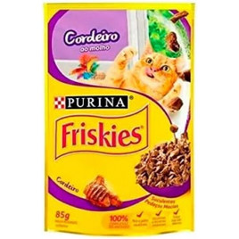 7 Unidades Ração Úmida para Gatos Adultos Nestlé Purina Friskies Cordeiro ao Molho 85g na Amazon