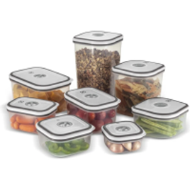 8 Unidades Potes Herméticos de Plástico Cinza - Electrolux na Shopclub