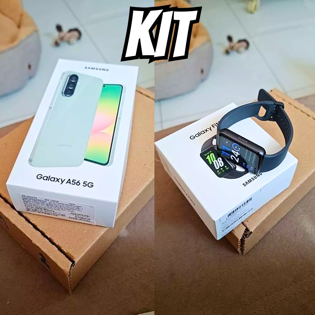 A56 5G (256GB) – Verde + Galaxy Fit3 – Grafite na Shopee