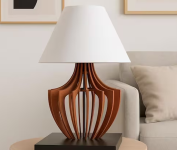 Abajur Aranha Madeira Moderno na Casas Bahia