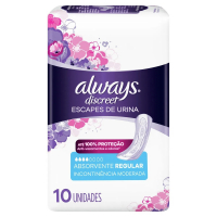 Absorvente Always Discreet Escapes De Urina Com 10 Undiades na Pague Menos