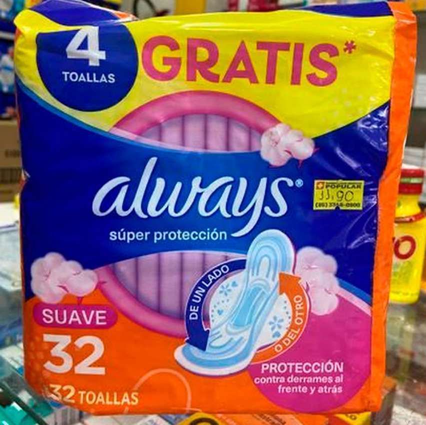 Absorvente Always Super Proteção com Abas – Cobertura Suave 32 Unidades na Magazine Luiza