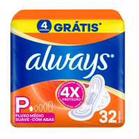 Absorvente Always Super Proteção Suave - 32 Unidades na Amazon
