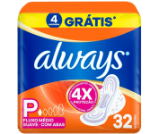 Absorvente Always Super Proteção Suave – 32 unidades na Amazon