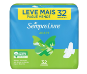 Absorvente Externo Adapt Sempre Livre, Suave, com Abas, 32 unidades na Amazon