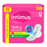 Absorvente Externo Intimus Tripla Proteção Seca C/Abas - 32 Unidades na Pague Menos