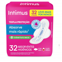 Absorvente Externo Intimus Tripla Proteção Seca Com Abas 32 Und na Pague Menos