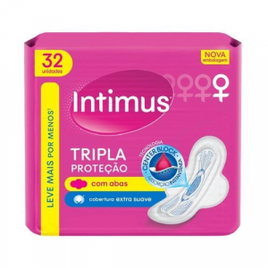 Absorvente Externo Intimus Tripla Proteção Suave com Abas - 32 Unidades na Americanas