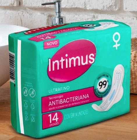 Absorvente Intimus Antibacteriano Ultrafino 14 unidades na Amazon