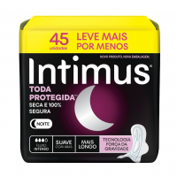 Absorvente Intimus Toda Protegida Noturno Suave Com Abas 45 Un na Amazon