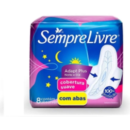 Absorvente Sempre Livre Adapt Plus Noite Dia Suave com Abas - 8 Unidades na Sieno Perfumes