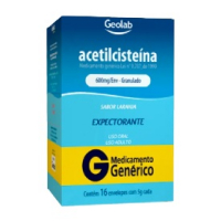 Acetilcisteína 600mg Granulado Sabor Laranja 16 Envelopes Genérico Geolab na Pague Menos