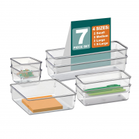 Acrimet Organizador Modular Para Gavetas, Bancadas E Armários, Plástico Transparente, Kit Com 7 Potes Sortidos, 975.0 na Amazon