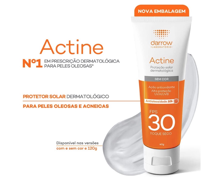 Actine Protetor Solar Fps 30 sem Cor, Darrow, 40G na Amazon