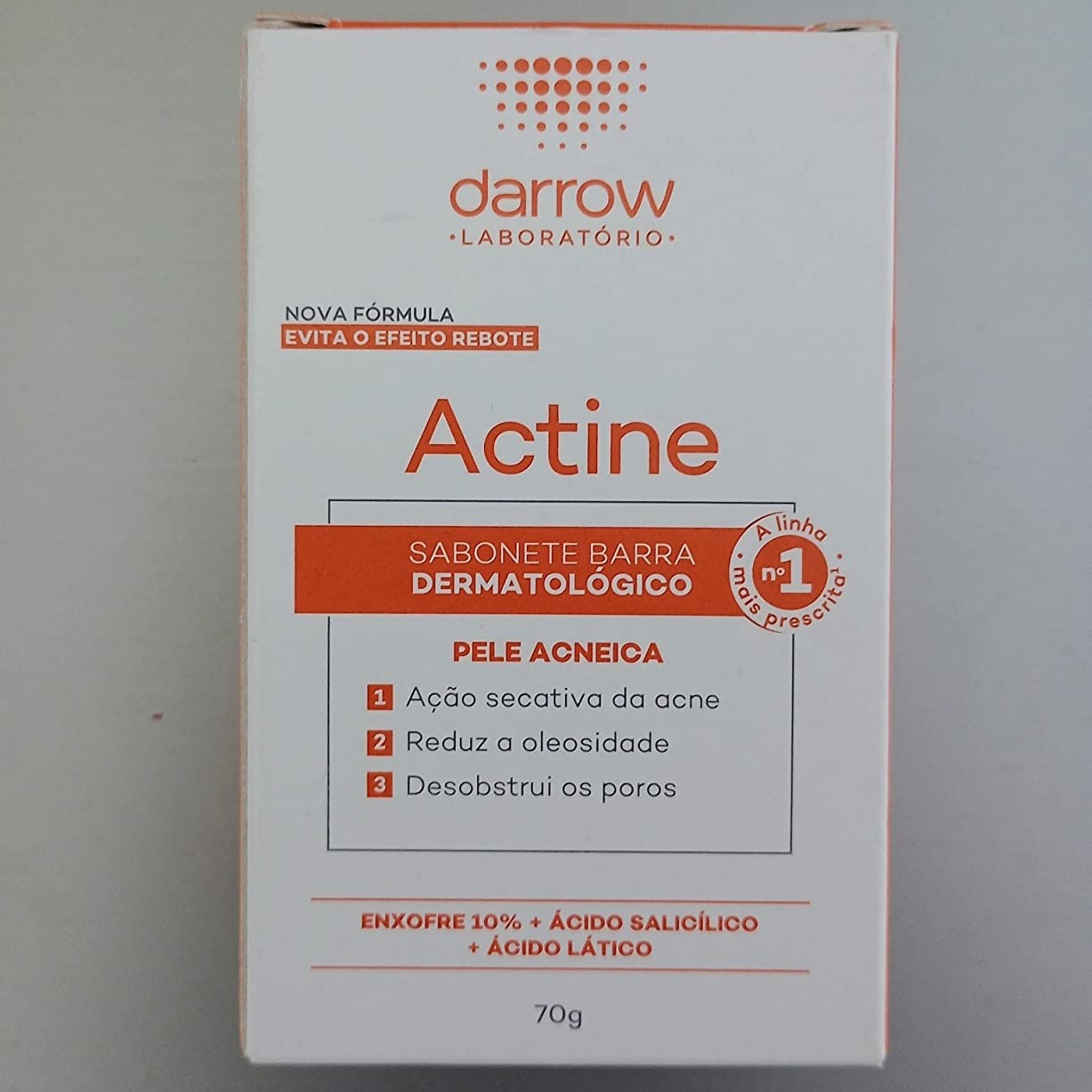 Actine Sabonete Barra, pele oleosa a acneica, Darrow – 70g, Darrow, 70g na Amazon