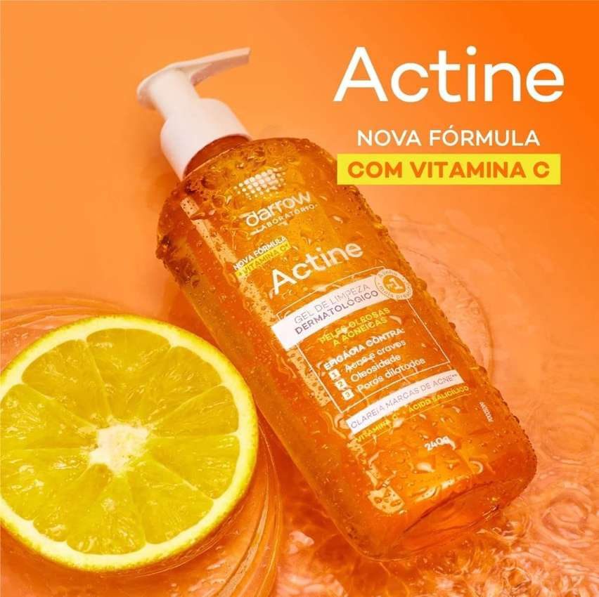 Actine Sabonete Líquido + Vit C, pele oleosa a acneira, Darrow – 140g Laranja na Amazon