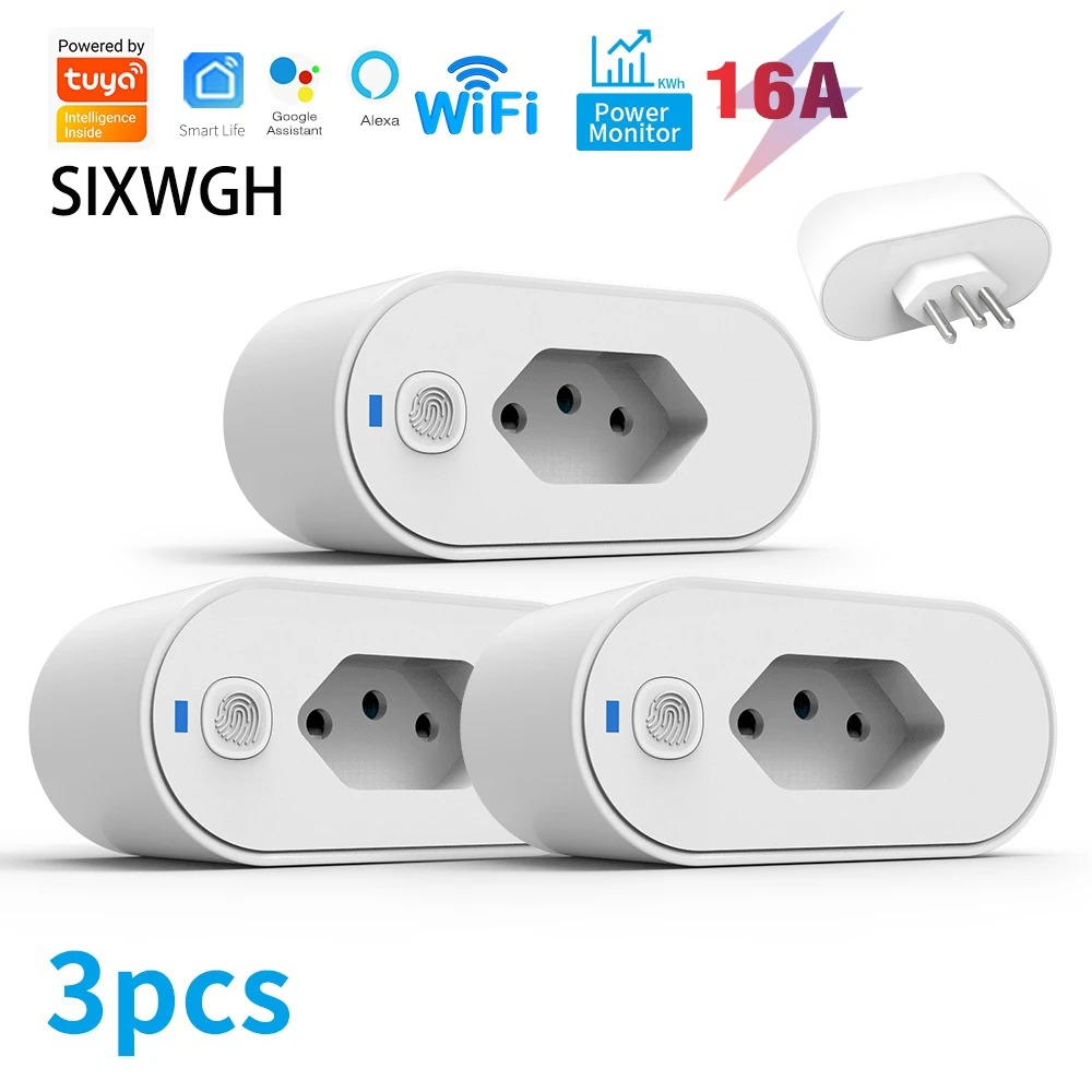 Adaptador Tuya WiFi 16A controle Smart Life App, Alexa e Google Home na Aliexpress