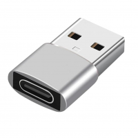 Adaptador USB A Macho X Tipo C Fêmea - OTG Cinza na Amazon