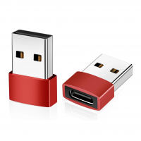 Adaptador USB A Macho X Tipo C Fêmea - OTG Vermelho na Amazon