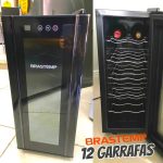 Adega Brastemp 12 Garrafas Preta Iluminação LED – com Painel Eletrônico BZC12BEANA na Magazine Luiza