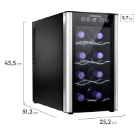 Adega De Vinho Climatizada Electrolux 8 Garrafas Uma Porta Acabamento Em Alumínio (ACB08) - Bivolt na Shopclub