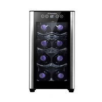 Adega De Vinhos 8 Garrafas Electrolux Preto Acabamento Em Alumínio Escovado - ACB08 na Shopclub