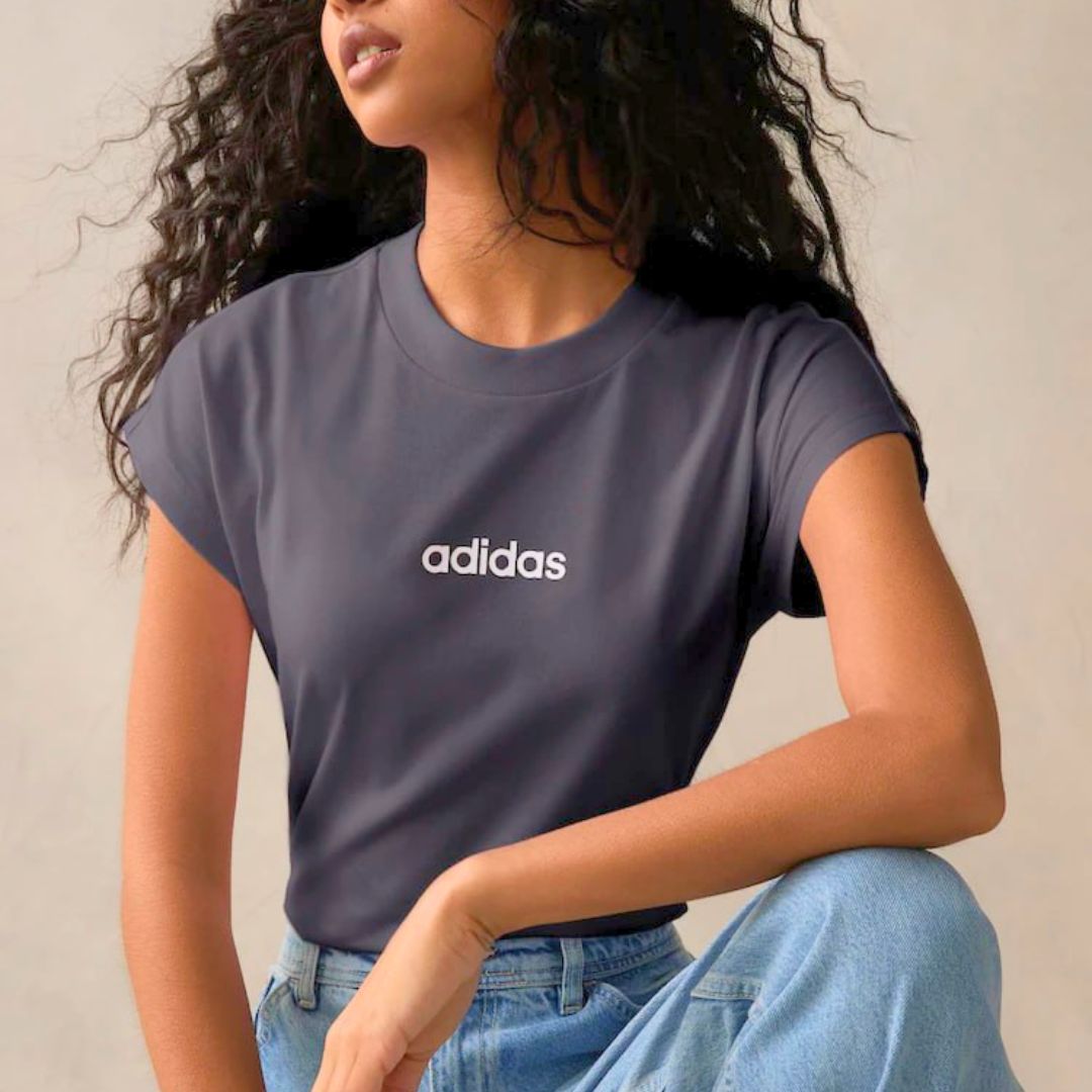 Adidas Camiseta Algodão Essentials Linear na Dafiti