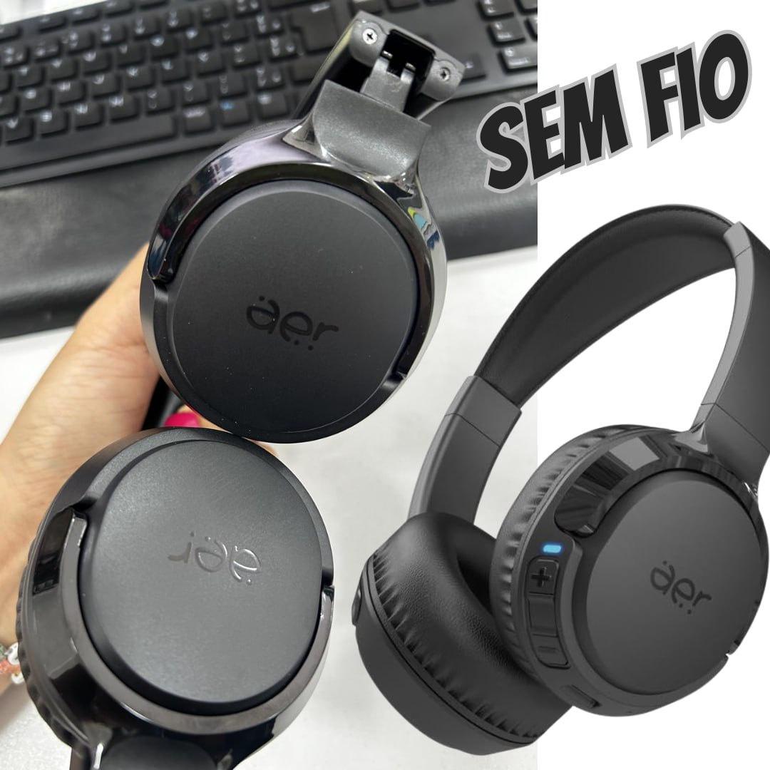 AER by Geonav Fone de Ouvido sem fio Bluetooth AerJoy, On-Ear Dobrável, autonomia* 52 horas, Equalização via Aplicativo, função Encontrar fone, AER13BK, Preto na Amazon