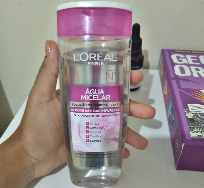 Água Micelar 5 Em 1 200ml, L’Oréal Paris, 200ml, Demaquila, Limpa, Purifica, Suaviza, Elimina Impurezas e Reequilibra a Pele na Amazon