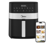 Air Fryer Midea Fritadeira 6L, 9 Menus Predefinidos, Tela de Toque LED, Desligamento Automático, Função IOT na Amazon