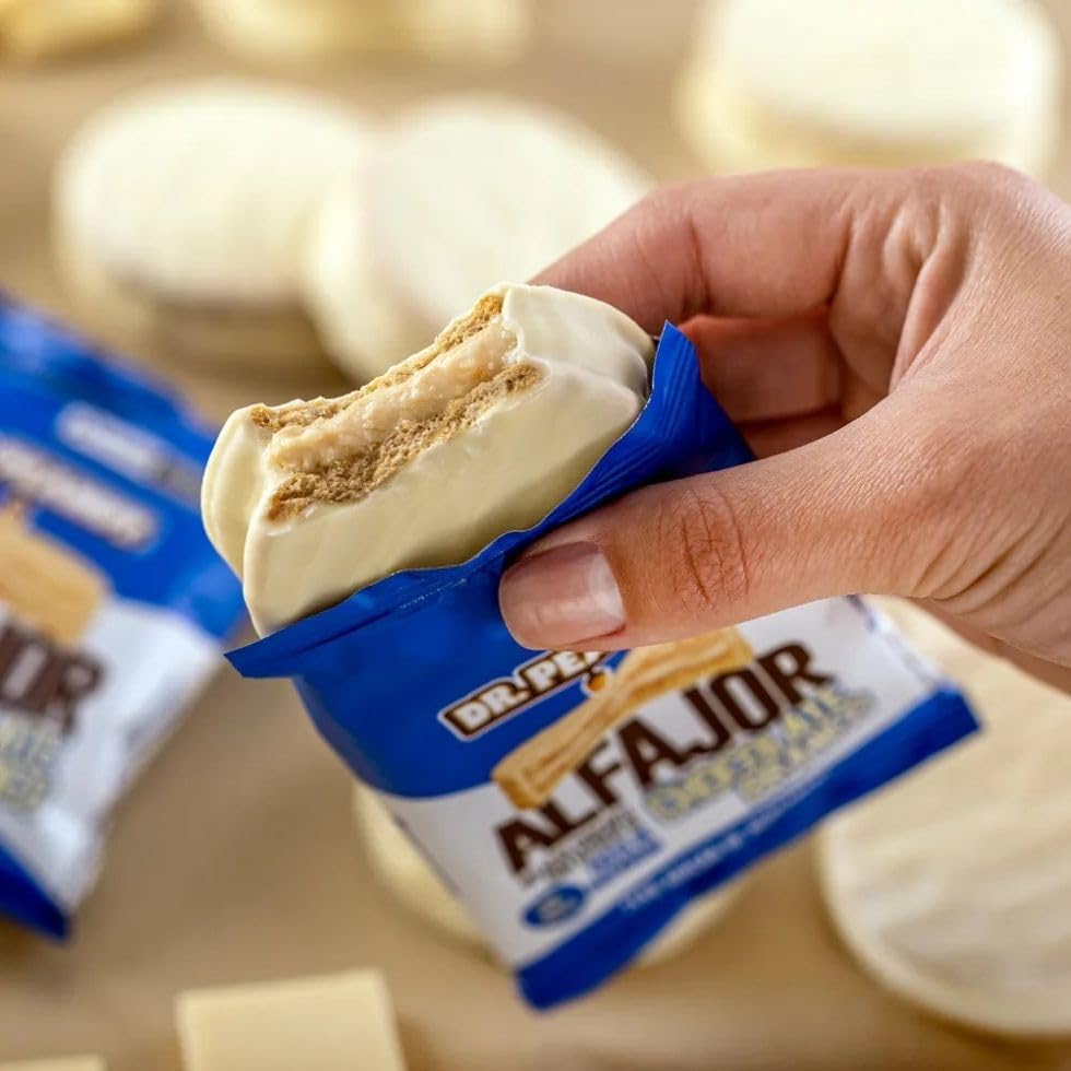 Alfajor com Pasta de Amendoim – 12 Unidades 55g Chocolate Branco – Dr. Peanut na Amazon