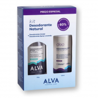 Alva Kit Desodorante Natural - 120g/120ml na Amazon
