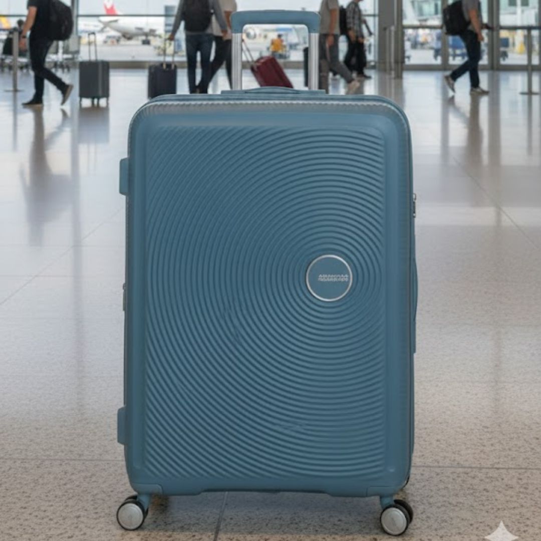 American Tourister Mala de Viagem Curio Azul Grande Expansível na Amazon