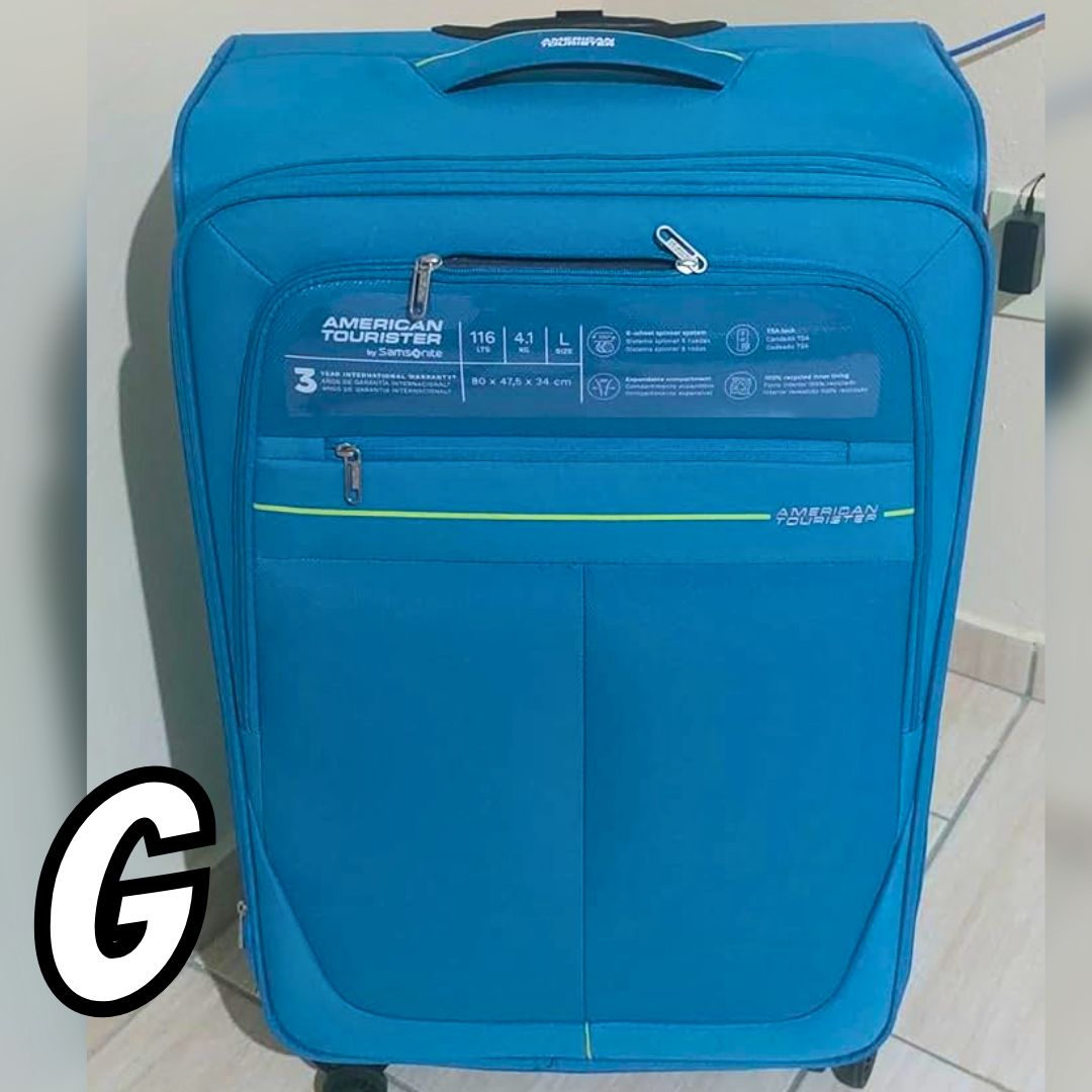 American Tourister Mala de Viagem Skyland Azul Grande Expansível na Amazon