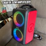 Amvox Caixa de Som Amplificada ACA 600 Bagvox Red – 600W RMS, Bluetooth na Amazon