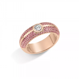 Anel Life Joyful Liga Rosé Cravejado na Vivara